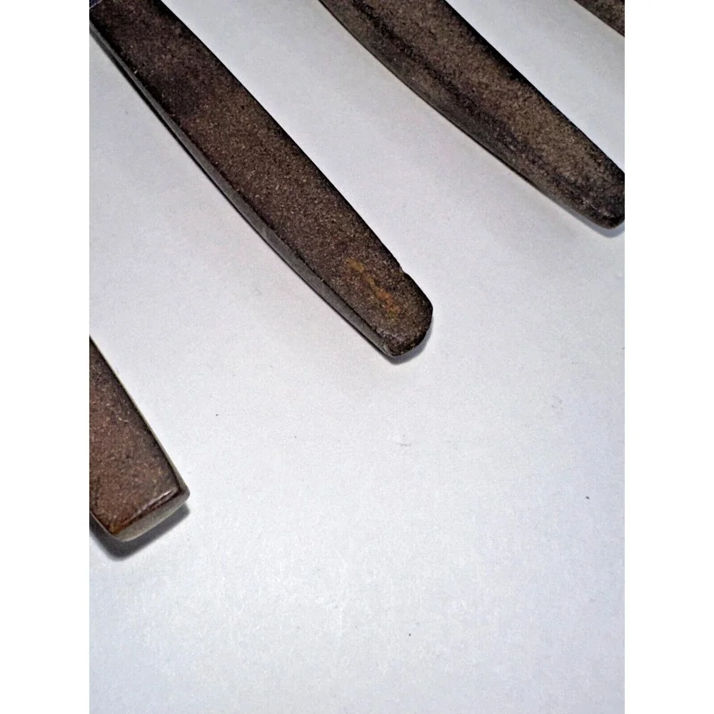 Interpur Canoe Wood handle Etched MCM Stainless Flatware 8 PC Fork Spoon Knife‎